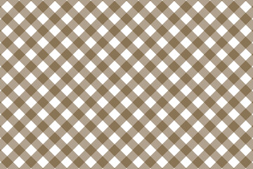Seamless brown gingham check pattern background
