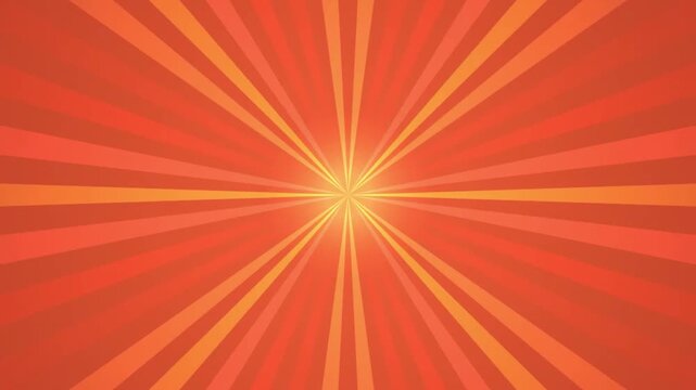 Dynamic Radial Sunburst Background with Warm Orange and Red Rays - Vibrant Abstract Starburst Pattern