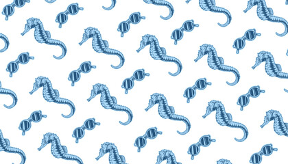 Seahorse vector pattern © Fadil