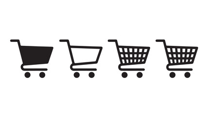 shopping cart icon set