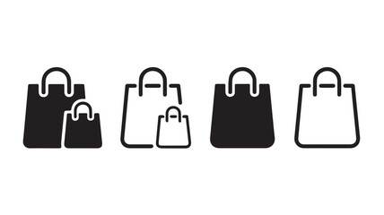 shopping bag icon set