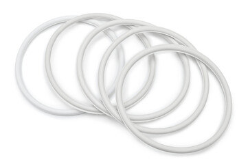 Pile of rubber sanitary gaskets