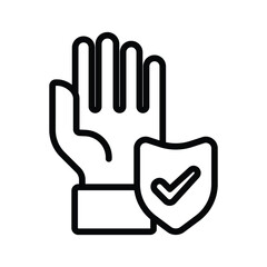 Obraz premium Hand Virus Protection Icon