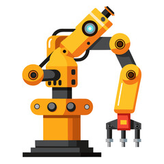 Industrial robotic arm in action for manufacturing and automation