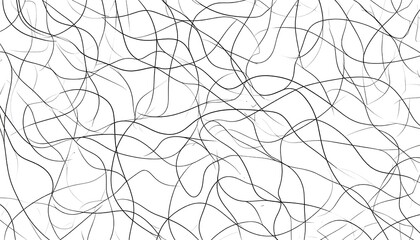 Obraz premium Abstract wavy lines creating a dynamic and chaotic pattern on white background.