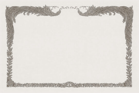 Certificate dan grade diplom karate. Old vintage diplom paper, with frame texture background art design.