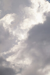 Obraz premium Vertical Cloud Scape Cloud from Tropical Sky.