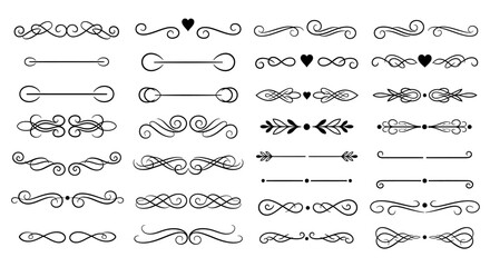 Collection of ornate decorative dividers and ornaments.