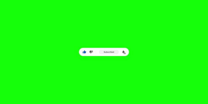 Clicking the subscribe botton on a bright green screen with a simple white interface and minimalistic design elements in a digital environment