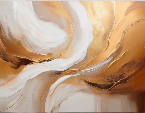 abstract textured painting with soft neutral tones of white beige brown and gold artistic modern wall art background perfect for home decor