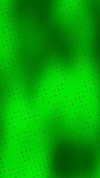 Green Abstract Scene Moving Silhouette in Bright Pointillist Setting
