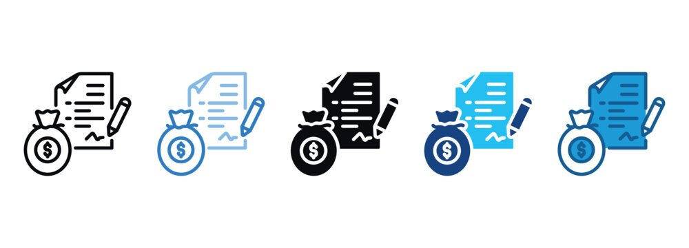 Loan Icon Set Multiple Style Of