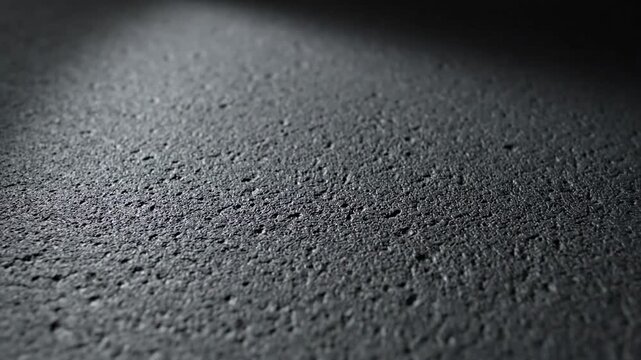 Close-up textured dark gray asphalt or concrete with rough pores and subtle light and shadow