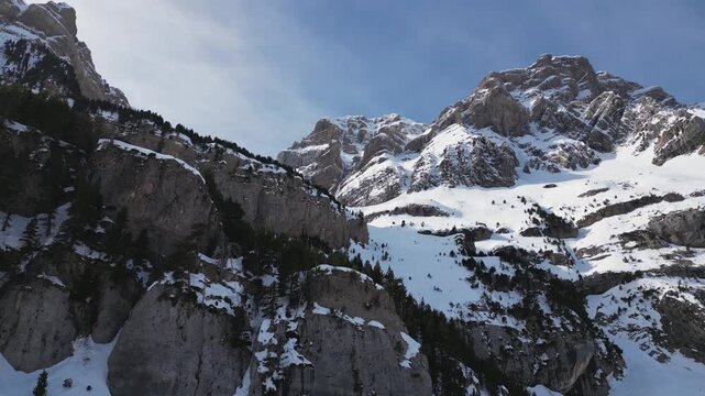Partacua mountain range in winter. Pe&ntilde;a Telera, Tena Valley. Huesca, Aragon