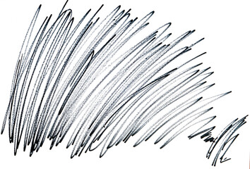 Fototapeta premium Lines hatching grunge graphite pencil background and texture isolated on white, design element