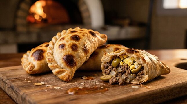 Baked Argentinian Empanadas with Meat Filling