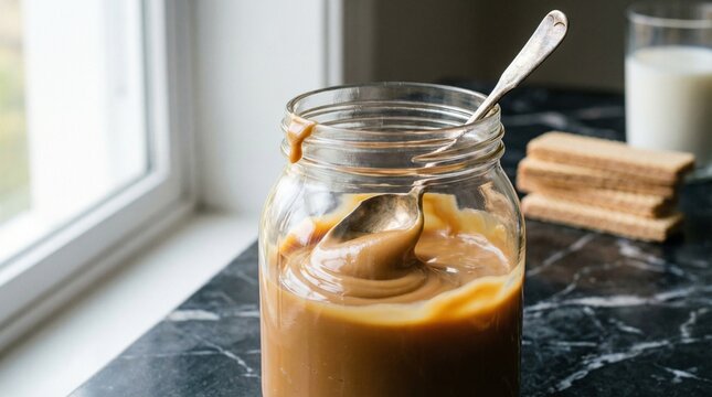 Creamy Chilean Manjar in Glass Jar