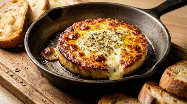 Grilled Argentinian Provoleta Cheese with Oregano