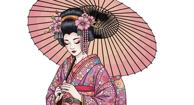 Geisha Umbrella Images – Browse 15,269 Stock Photos, Vectors, and
