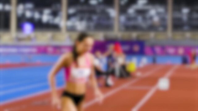 Blurred background of athletics competitions.