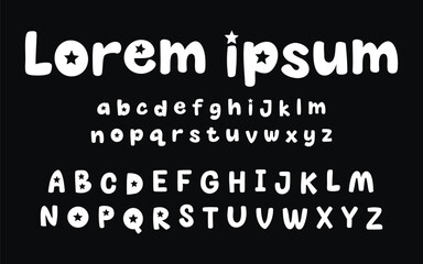 Obraz premium Creative Bubble Lettering Set for Nursery and School Art