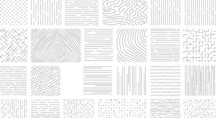 Fototapeta premium Collection of Abstract Line Patterns and Textures.