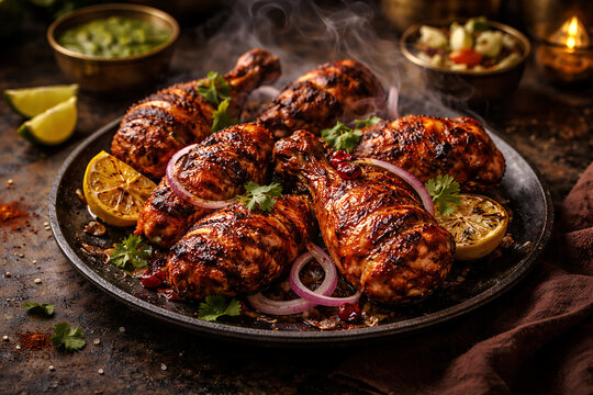 Tandoori chicken smoky red