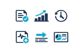 Report scalable no background data log activity duotone labels vector icon icons