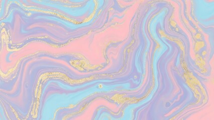 Pastel Marble Texture with Gold Accents Background