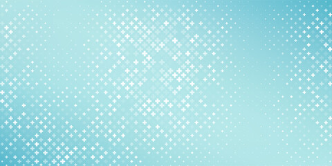 Healthcare Medical Plus Pattern. Blue Mathematical Plus Symbols Pattern. Math Design Elements Background. Medical Tech Background. Vector Illustration.