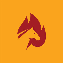 Fire Horse Vector Logo