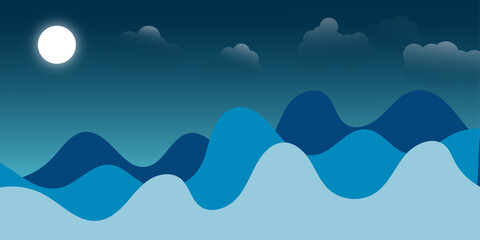 Abstract background with wave blue color.