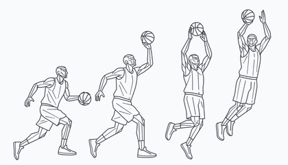 Polygonal basketball players © zulki