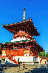 Obraz premium Great Pagoda of Peace at Narita-san Shinshoji Buddhist temple complex, Narita, Japan