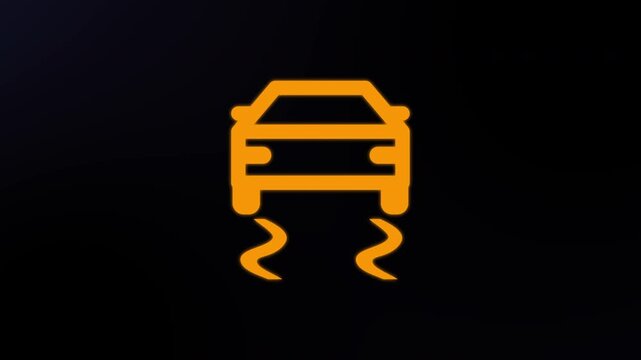 car stabilization dashboard light icon indicator video footage