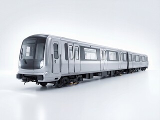 Fototapeta premium Subway train, fully captured, white background, bright and professional photography, no logo.