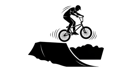 Naklejka premium Freestyle BMX Rider Airtime Adrenaline Jump Graphic