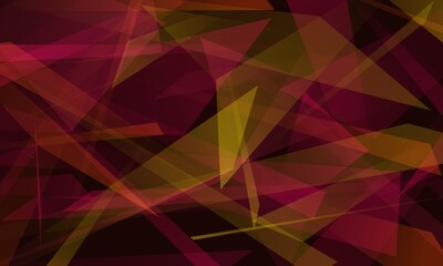 Obraz premium Vibrant abstract geometric pattern with overlapping translucent shapes in warm colors.
