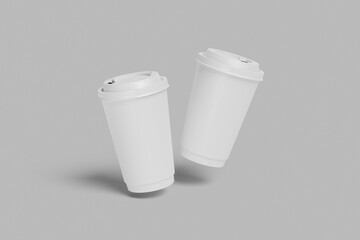 Blank Paper Coffee Cup Mockup