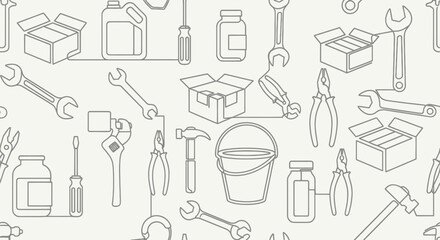 Various Tools and Equipment for Work.