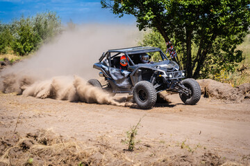 UTV buggy and 4x4 in the action. Rally, extreme, adrenalin © Antonio