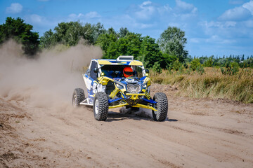 ATV / UTV / 4x4 driving on sandy track