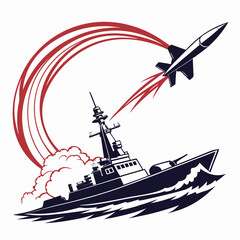 Navy warship launching missile military © MST SABLRON
