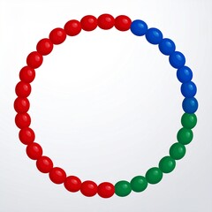 Colorful beaded bracelet circle red blue green beads handmade jewelry accessory closeup