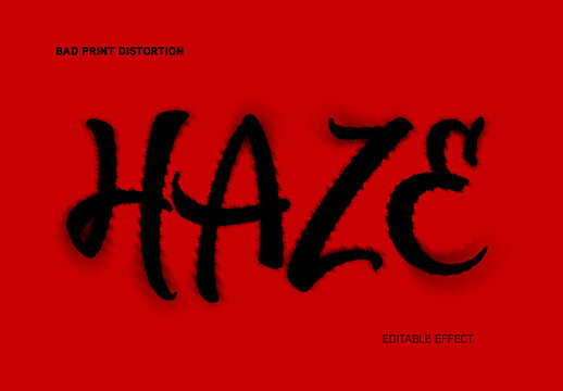 Bad Print Distortion Text Effect