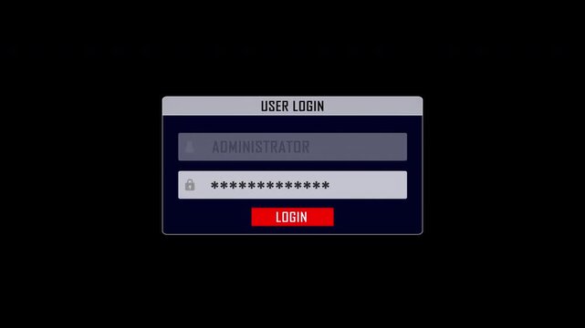 LIKE US Text and User Login Interface Animation, Alpha Channel, Loop
