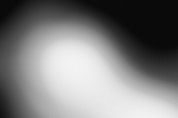 Fototapeta premium Dark and White Grainy Gradient Background with Grunge Texture Effect. abstract color gradient shape, glowing noise texture banner, header poster cover backdrop design
