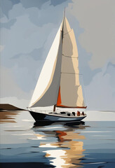 Fototapeta premium Yacht painting