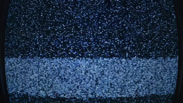 Television screen with static noise