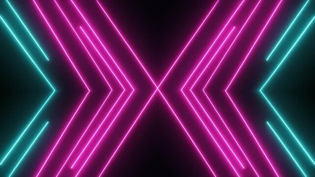 Futuristic looping neon pink teal laser streaks flowing parallel paths smooth futuristic motion seamless surreal ambience cascading softly abstract cinematic loop